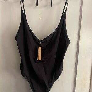 SKIMS Signature Swim Scoop Neck One Piece ONYX 2XL